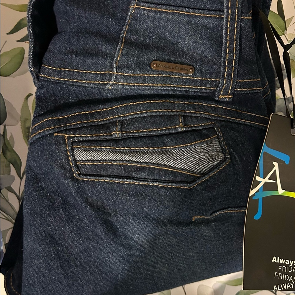 Blue High Rise Stretch Denim Jeans - Picture 4 of 4
